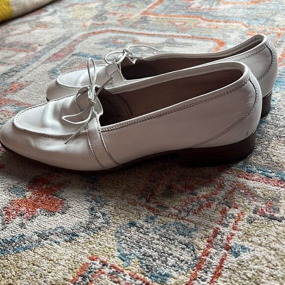 Loewe white Leather Loafers - 11